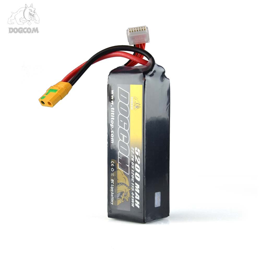 DOGCOM 5200mAh 120C 6S 22.2V LiPo - XT90 for fpv drones 2