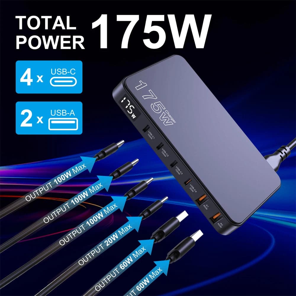 175W USB C GaN Charger for fpv drones 2