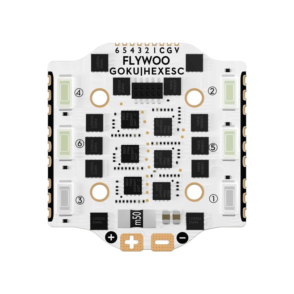 Flywoo GOKU HEX V3 HD Stack - F4 FC + 20A 2-4S 6-in-1 BLHeli_S ESC w/ LED + ELRS 2.4GHz - 16x16 - 2.25 for fpv drones 6