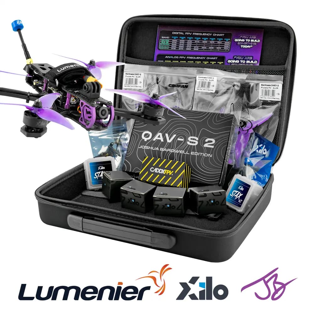 Beginner DIY FPV Drone Kit - QAV-S 2 Joshua Bardwell SE 5" - Analog - 12