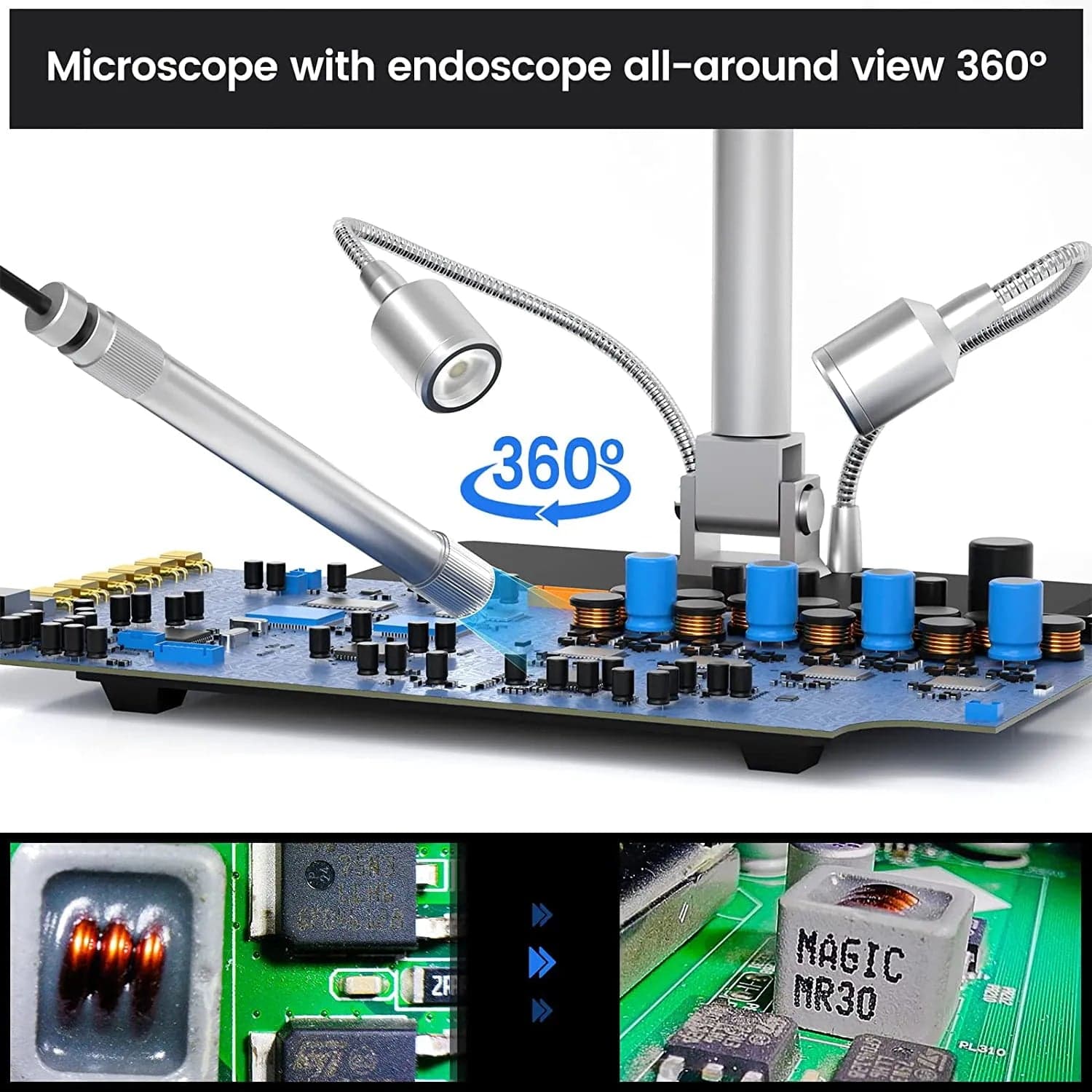Andonstar AD409 Pro-ES HDMI Digital Microscope with Endoscope for fpv drones 1