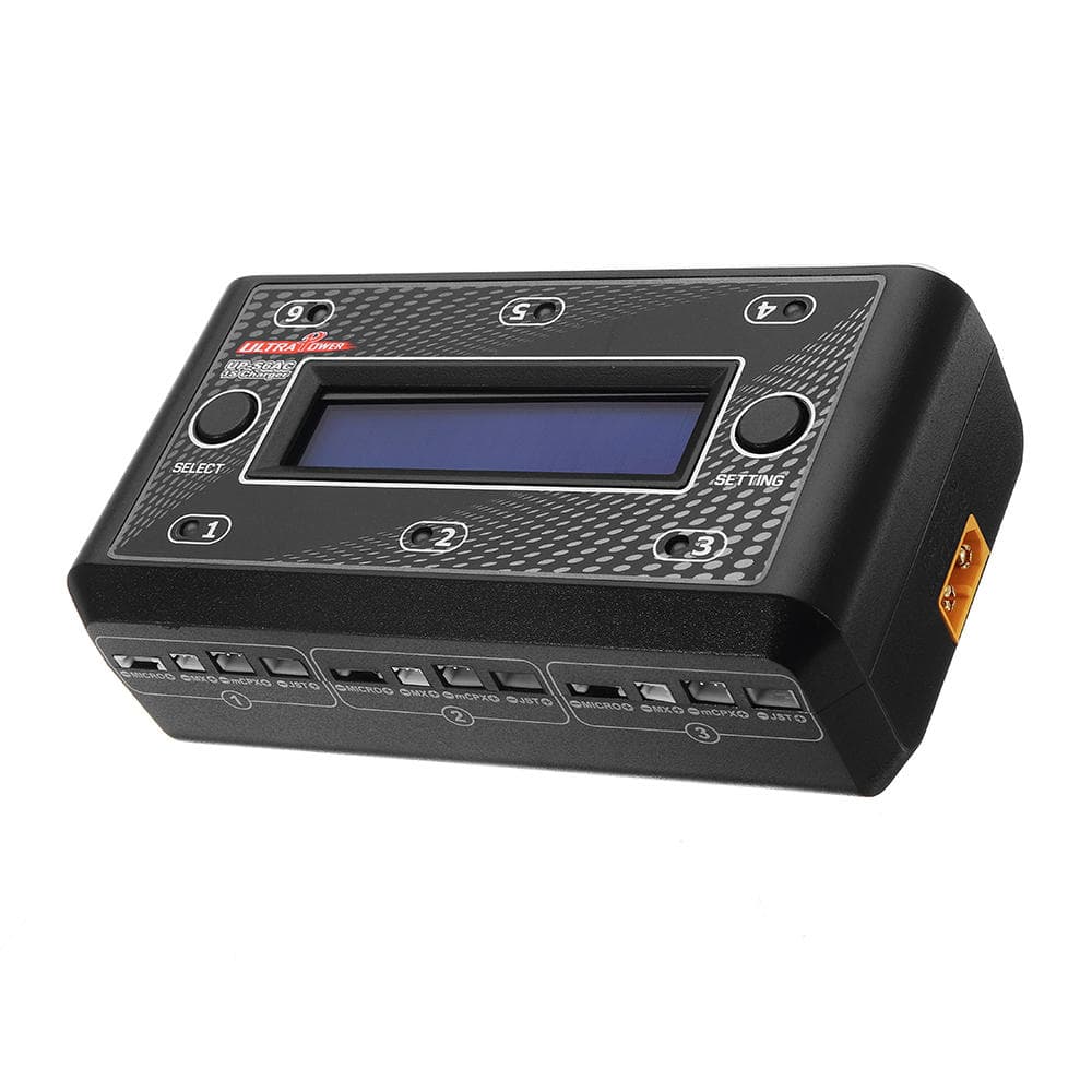 EMAX Ultra Power UP-S6AC 6x4.35W 1S AC-DC LiPO-LiHV Battery Charger With Micro MX MCPX JST for fpv drones 10