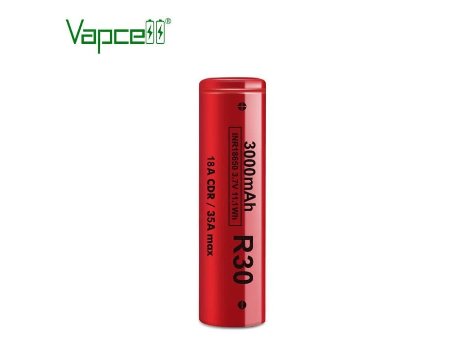 Vapcell R30 18650 18A Flat Top 3000mAh Lithium Ion Battery (2pcs) for fpv drones 1