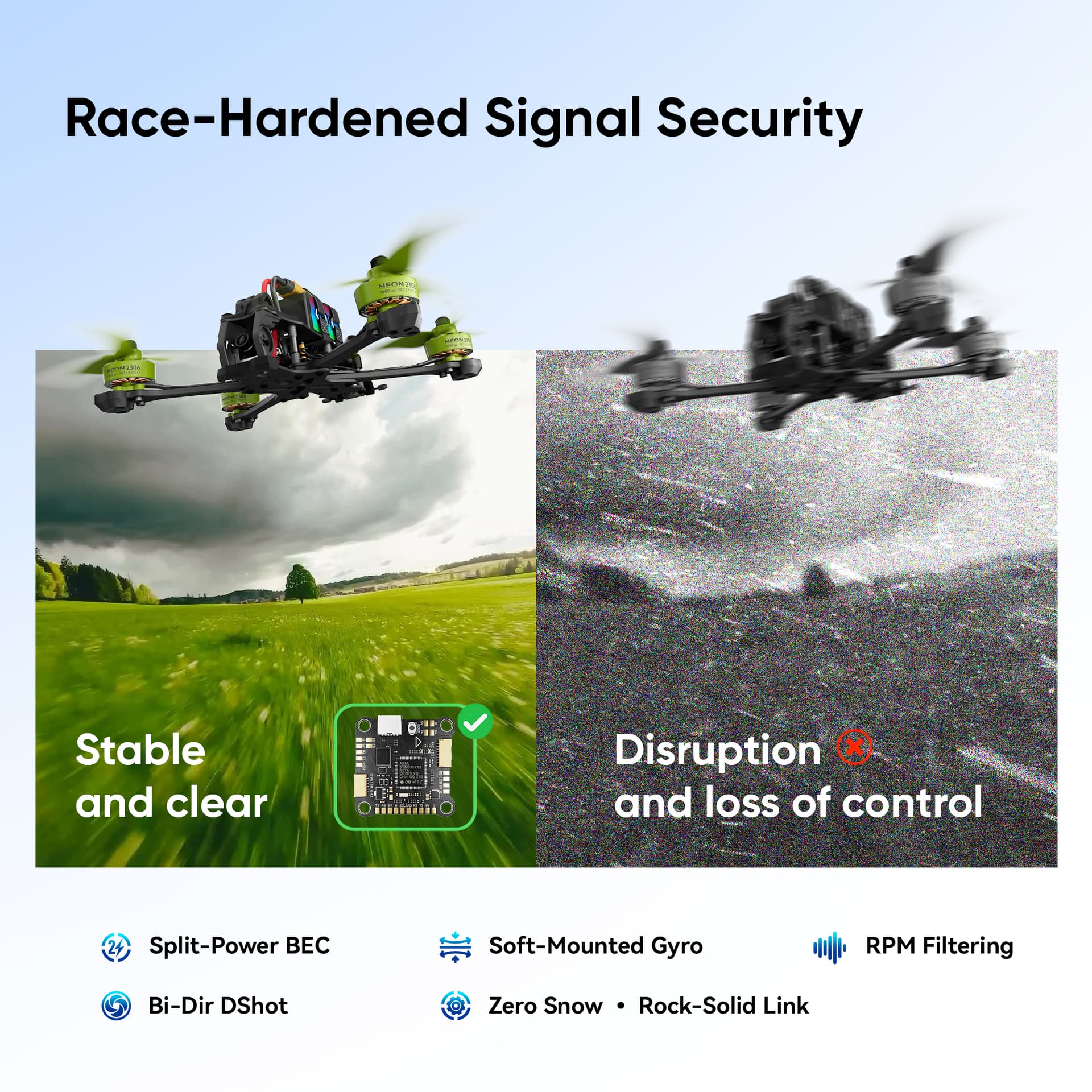 MEPS SZ F7 HD Quad Flight Controller-30.5x30.5 for fpv drones 8
