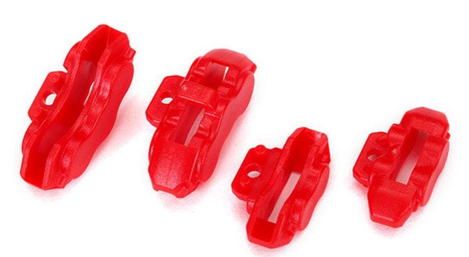 Traxxas 8367 Brake Calipers (Red) Front (2) /Rear (2) 4-Tec 2.0 for fpv drones