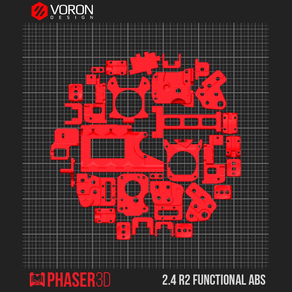 Voron 2.4 R2 Functional Parts Set Printed in ABS for fpv drones 2