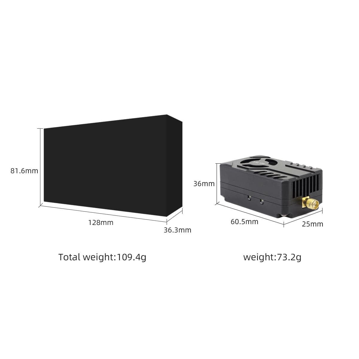 HGLRC 4.9-6Ghz 10W High-Power VTX for Aerial Photography / FPV Drone Racing for fpv drones 3