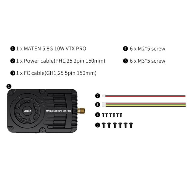 GEPRC Maten Pro 5.8G 25-10000mW video transmitter for drones for fpv drones 9