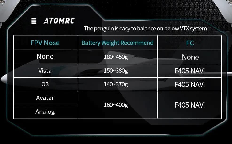 AtomRC Penguin Twin Motor FPV RC Aircraft for fpv drones 44