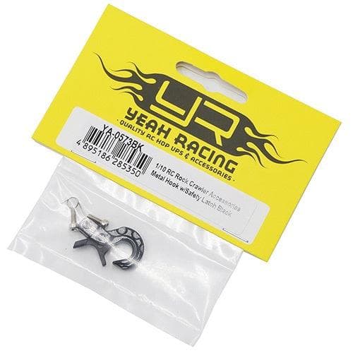Yeah Racing YA-0573BK Scale Spring Loaded Metal Hook Black 1/10 Rock Crawler for fpv drones 2