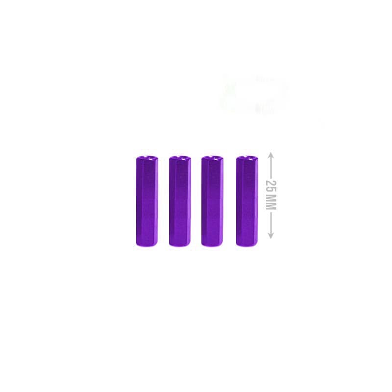 M3 Aluminium Standoffs (4 stuks) - HEX - 25mm - PAARS for fpv drones 1