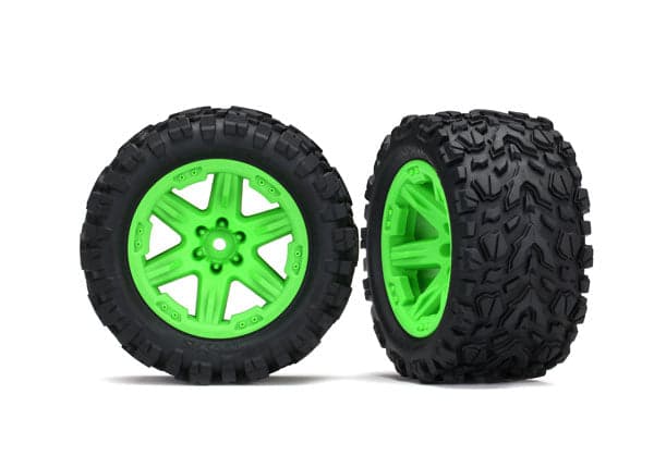 Traxxas 6774G RXT 2.8" Green Wheels & Talon EXT Tires (2) for fpv drones