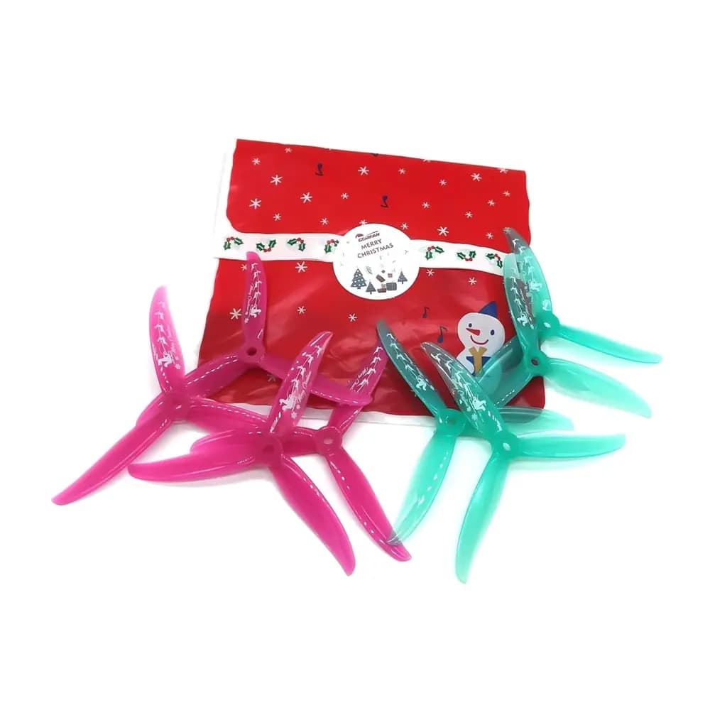 Gemfan SBANG 4934 3-Blade Propeller (Set of 8) - Christmas Holiday Edition - 6 - Pink