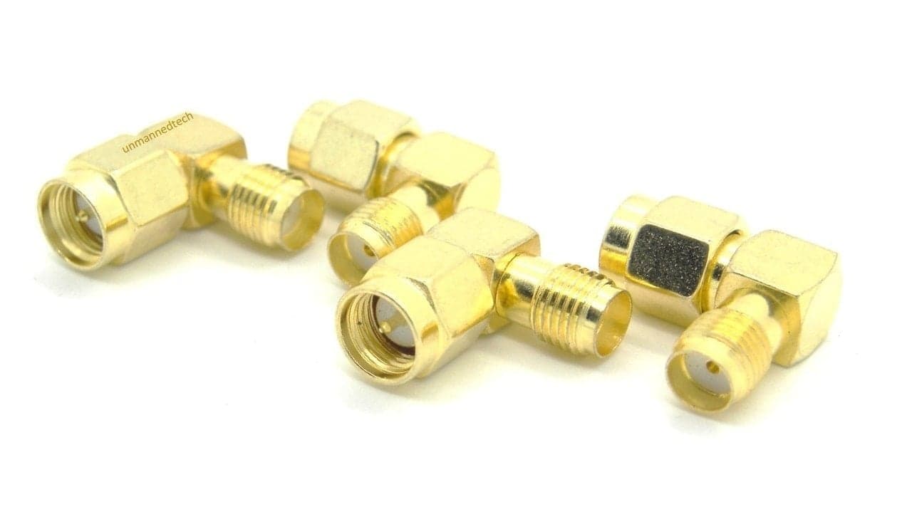 90 degree SMA female to male plug adapter (Pack of 4) for fpv drones 5