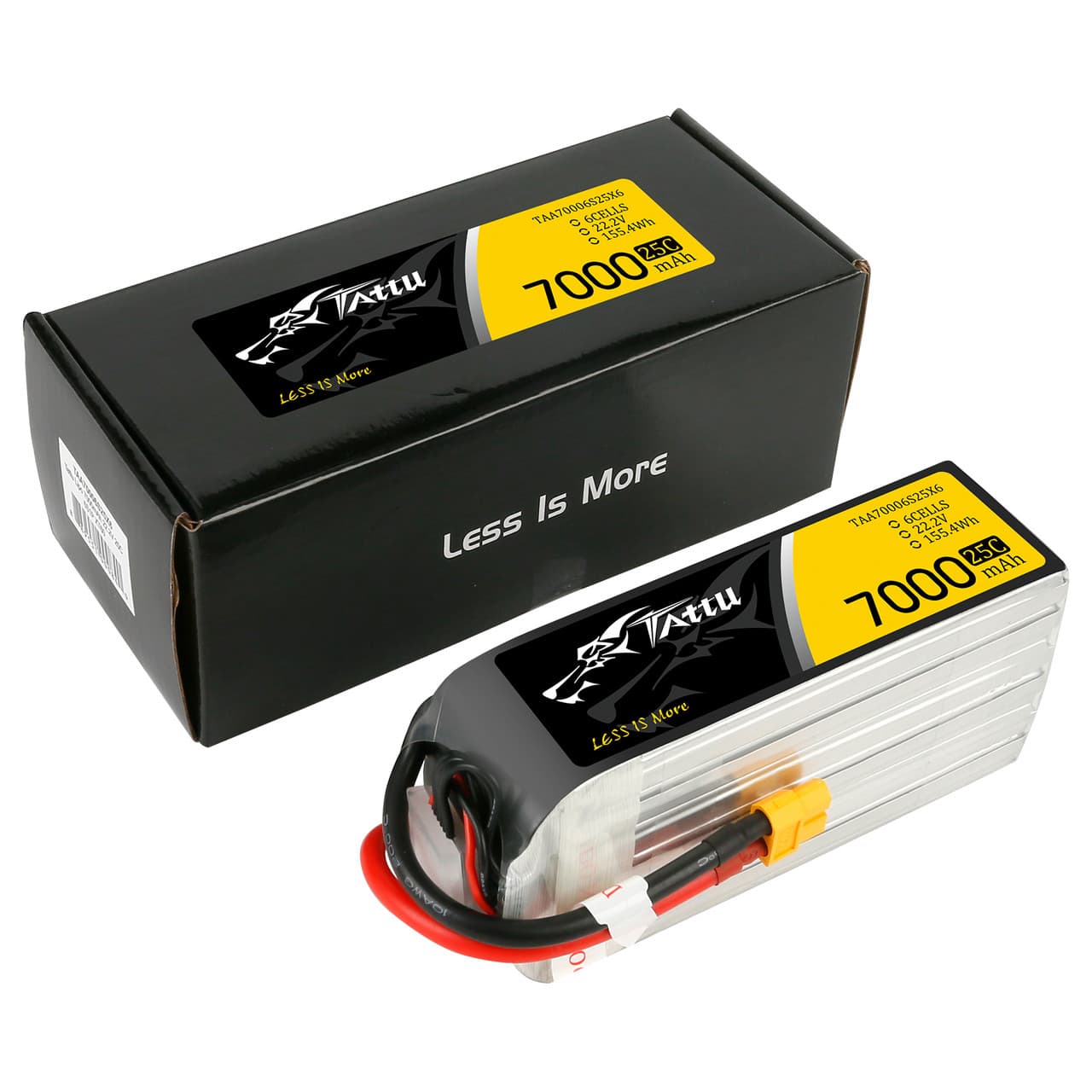 Tattu 7000mAh  22.2V 6S  25C Lipo Battery Pack With XT60 Plug for fpv drones 3