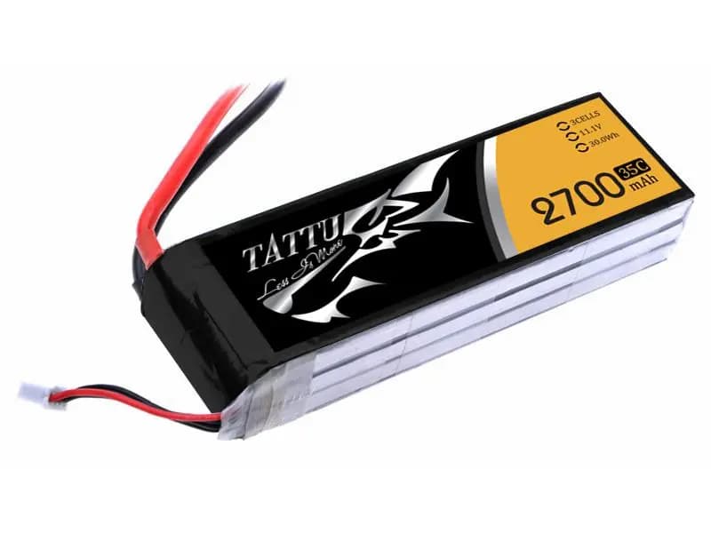 TATTU 2700mAh 3s 35c Lipo Battery - 11.1 Volt (3 Cell) for fpv drones 1