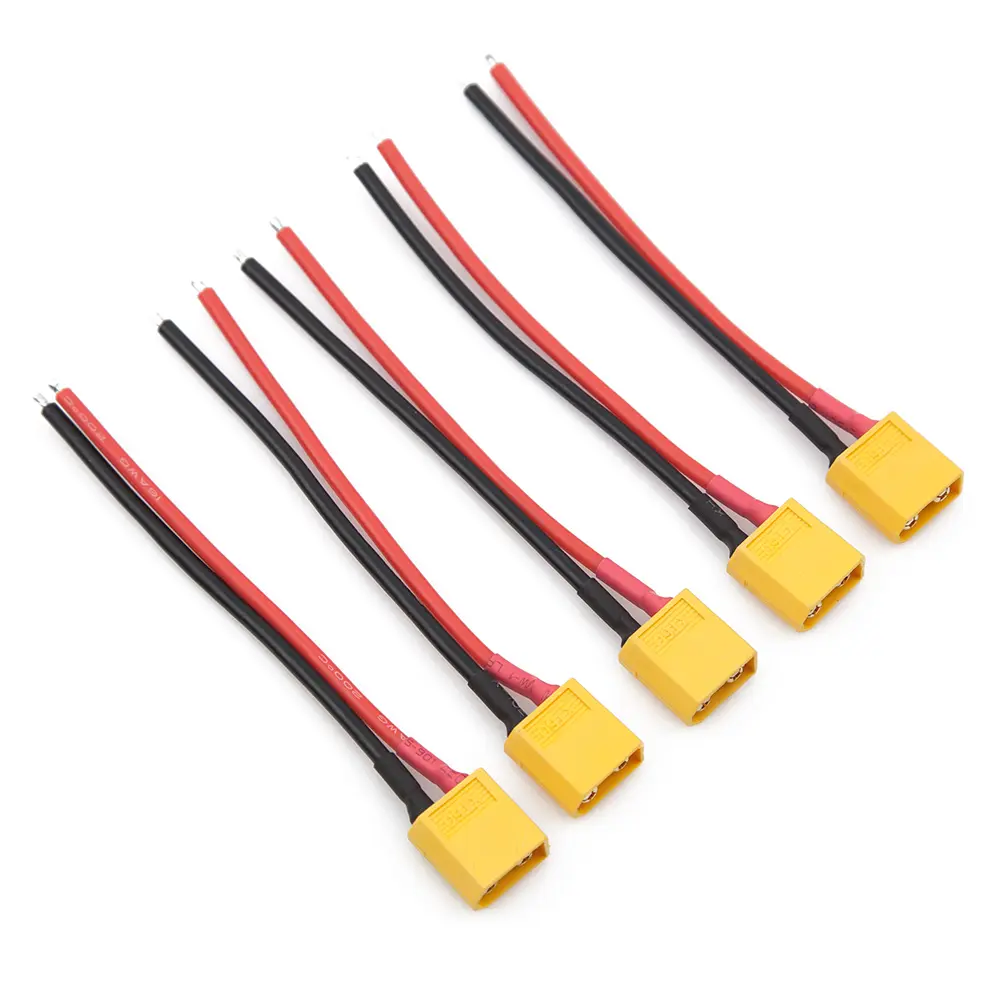 Yellow XT60 Lipo Pigtail 16AWG Wire (5pcs) - 10cm - Yellow