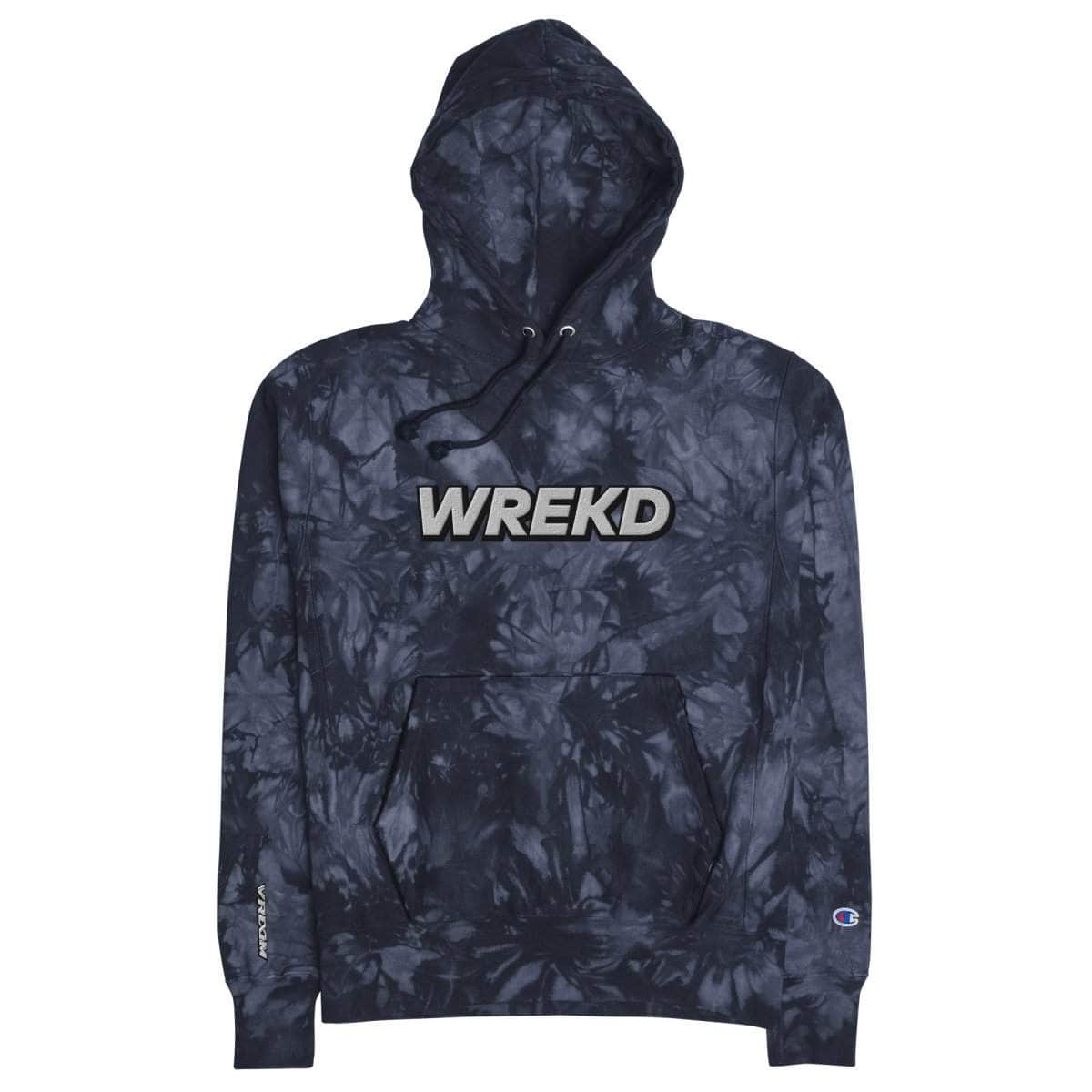 WREKD x VROOM Unisex Champion Tie-dye Hoodie for fpv drones 8