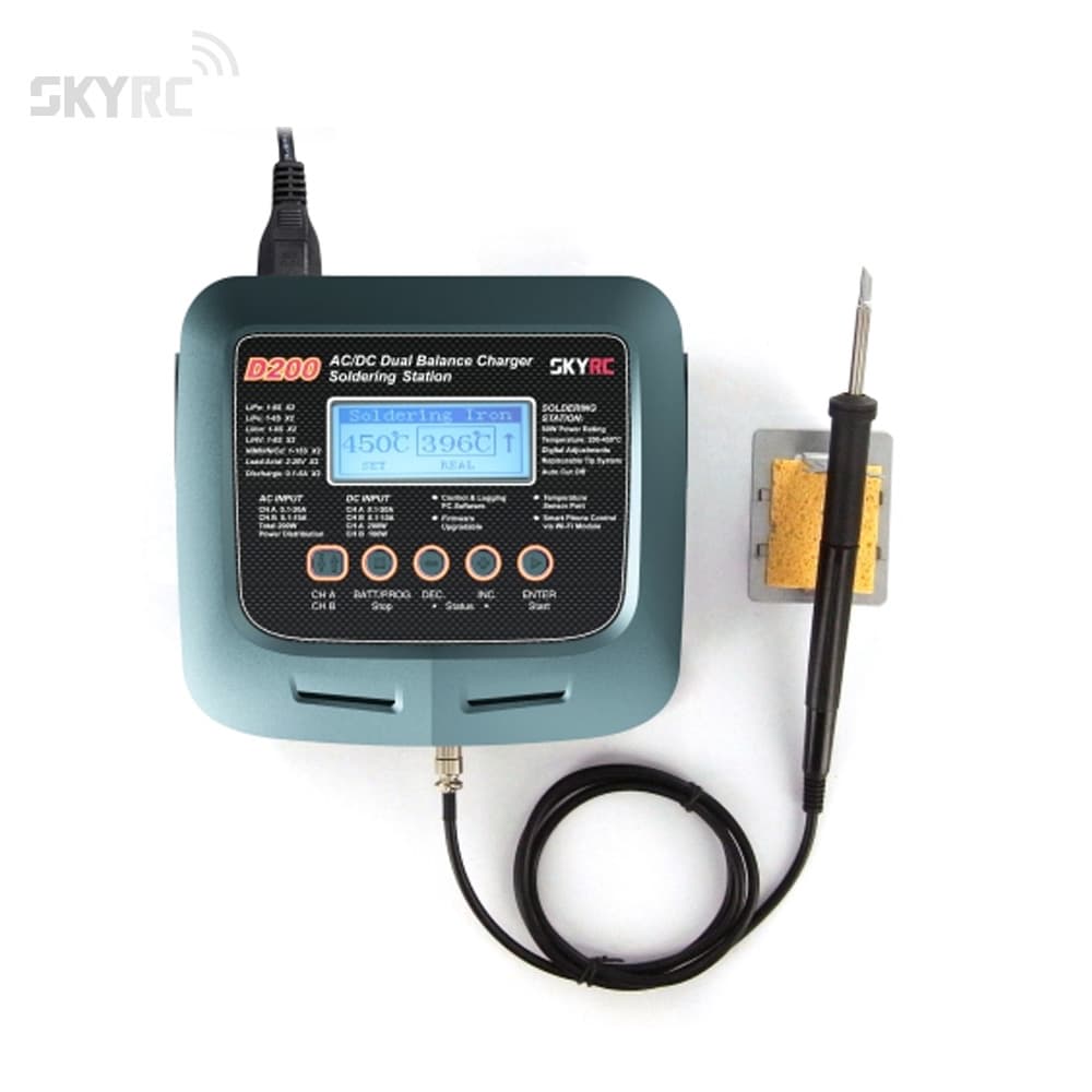 SkyRC D200 1S-6S LiPo Acculader met soldeerapparaat for fpv drones 1