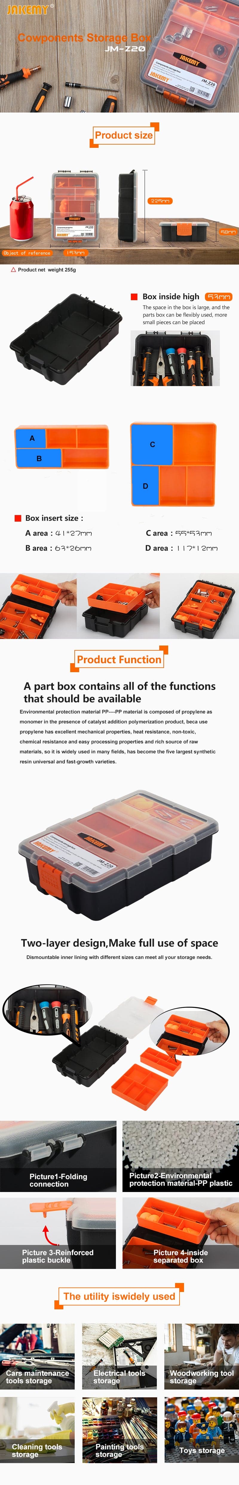 JAKEMY Storage Box JM-Z20 for fpv drones 3