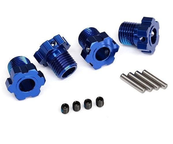 Traxxas 8654 Wheel hubs splined 17mm Blue (4) E-Revo VXL Brushless for fpv drones