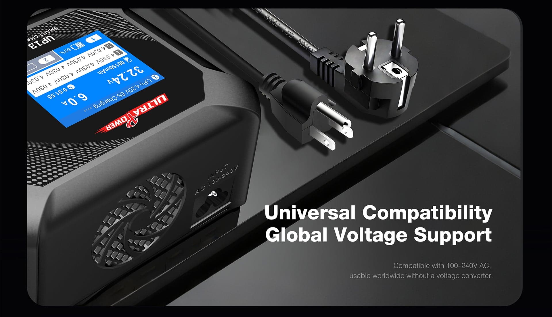 Ultra Power 13 200W, 10A Smart Dual Channel AC Charger for fpv drones 5