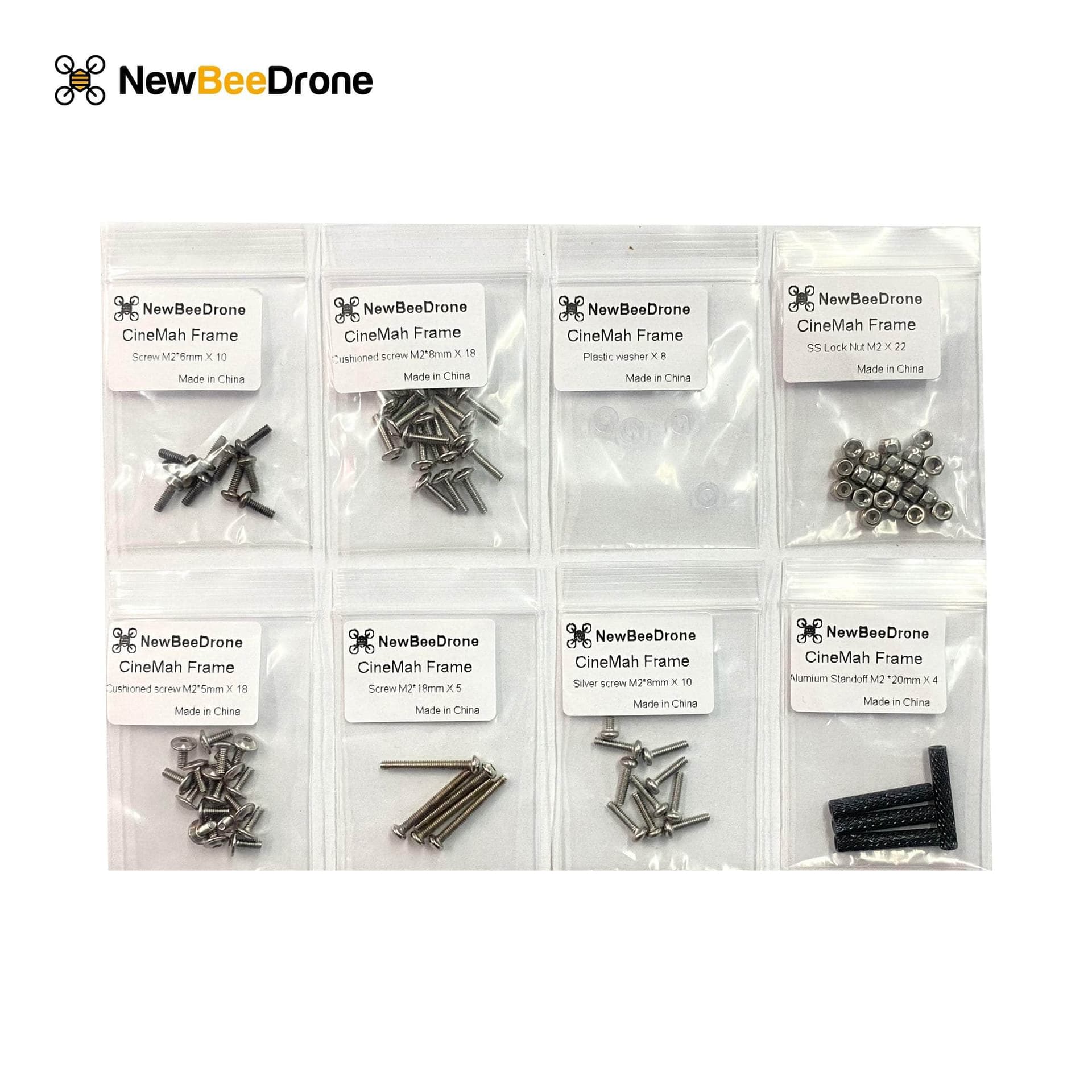 NewBeeDrone CinemAh Carbon Fiber Frame Replacement Parts  - Main Plate, Side Plates, Motor Mounts, Etc. for fpv drones 6