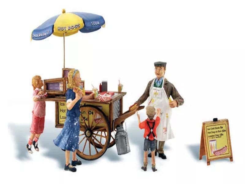 Woodland Scenics A1945 HO Train Figures Wally's Weiner Wagon for fpv drones