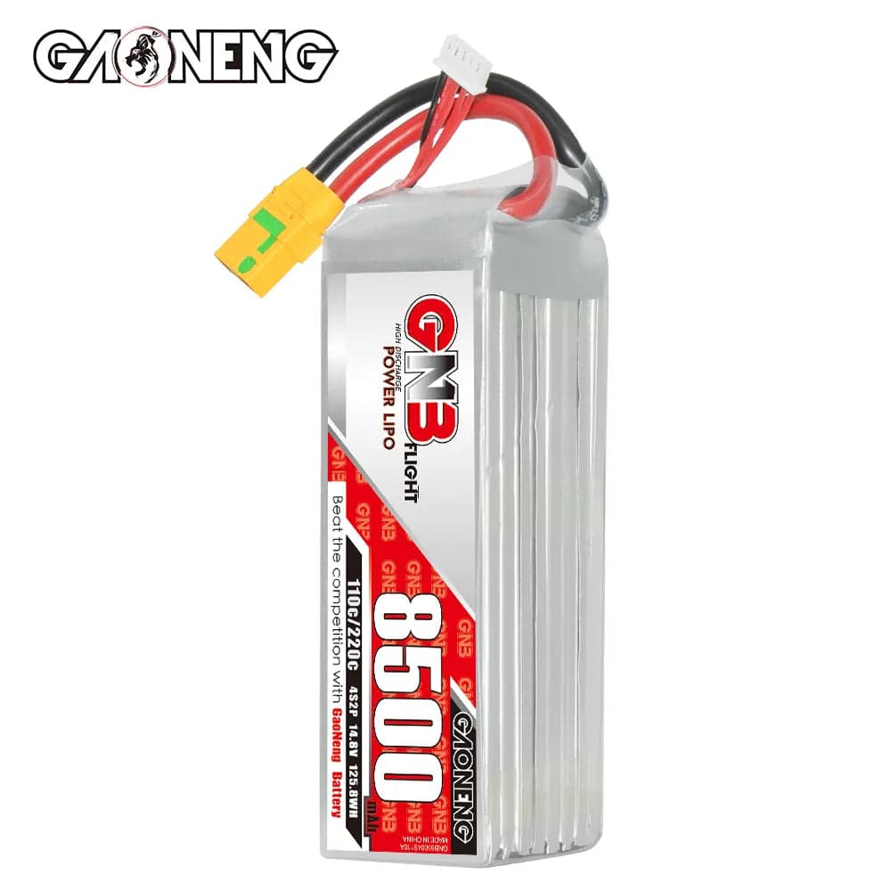 GAONENG GNB 4S 14.8V 8500mAh 110C RC LiPo Battery XT90S Anti Spark [DG] for fpv drones 5