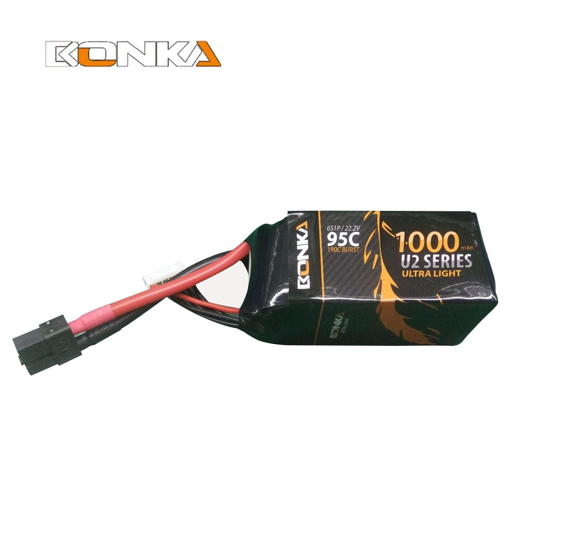 Bonka 1000mAh 95c 6s XT60 Lipo Battery BKU2-1000/95-6S [DG] for fpv drones