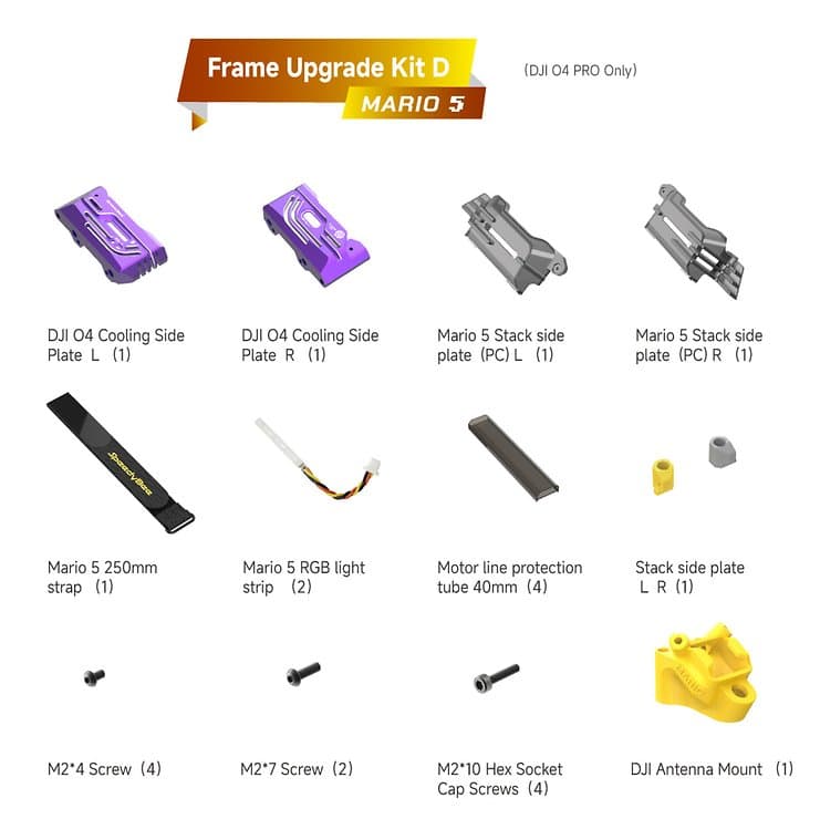 SpeedyBee Mario 5 DJI O4 PRO Upgrade Kit D
