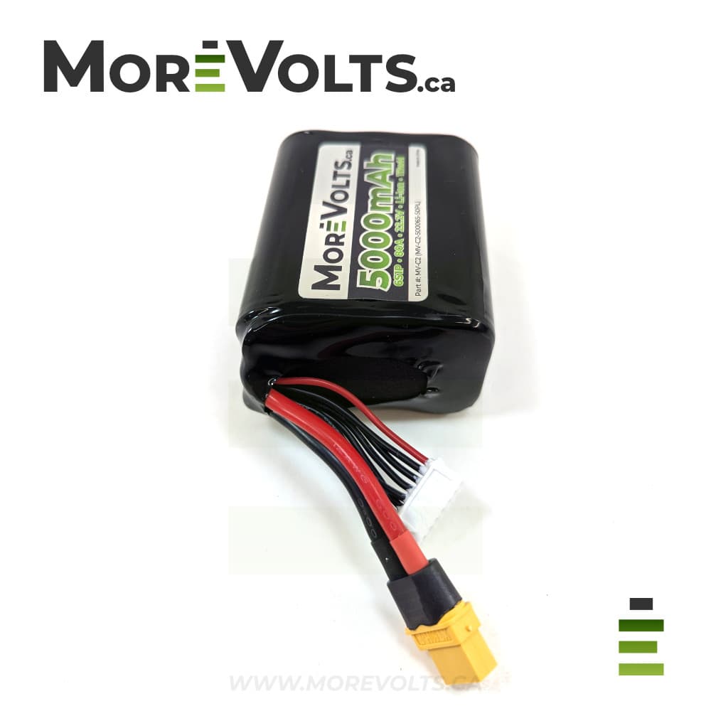 More Volts 6S1P 5000mAh 80A Li-Ion Battery for fpv drones 3
