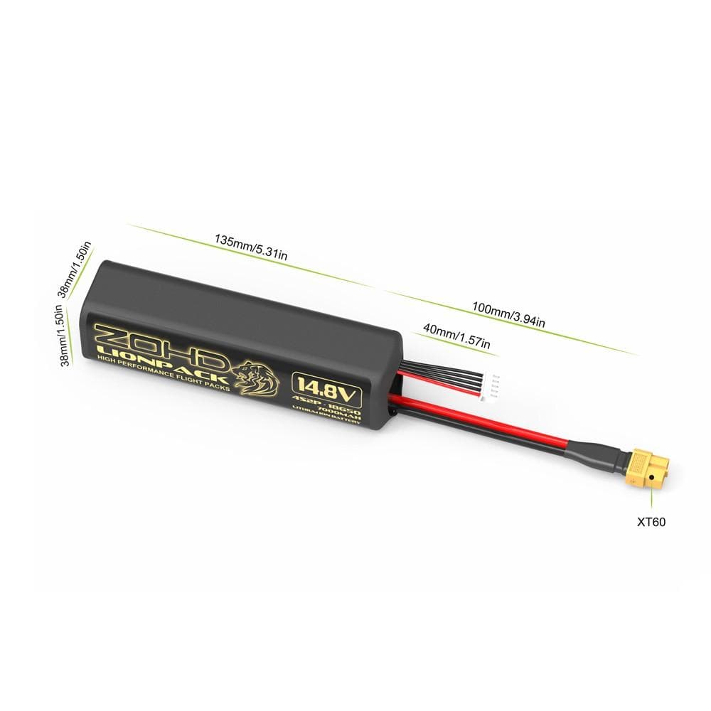 ZOHD Lionpack 18650 4S2P 7000mAh Li-Ion Battery [DG] for fpv drones 4