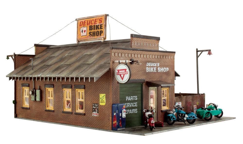 Woodland Scenics BR5846 O Deuce's Cycle Shop Structure Built-&-Ready for fpv drones 1