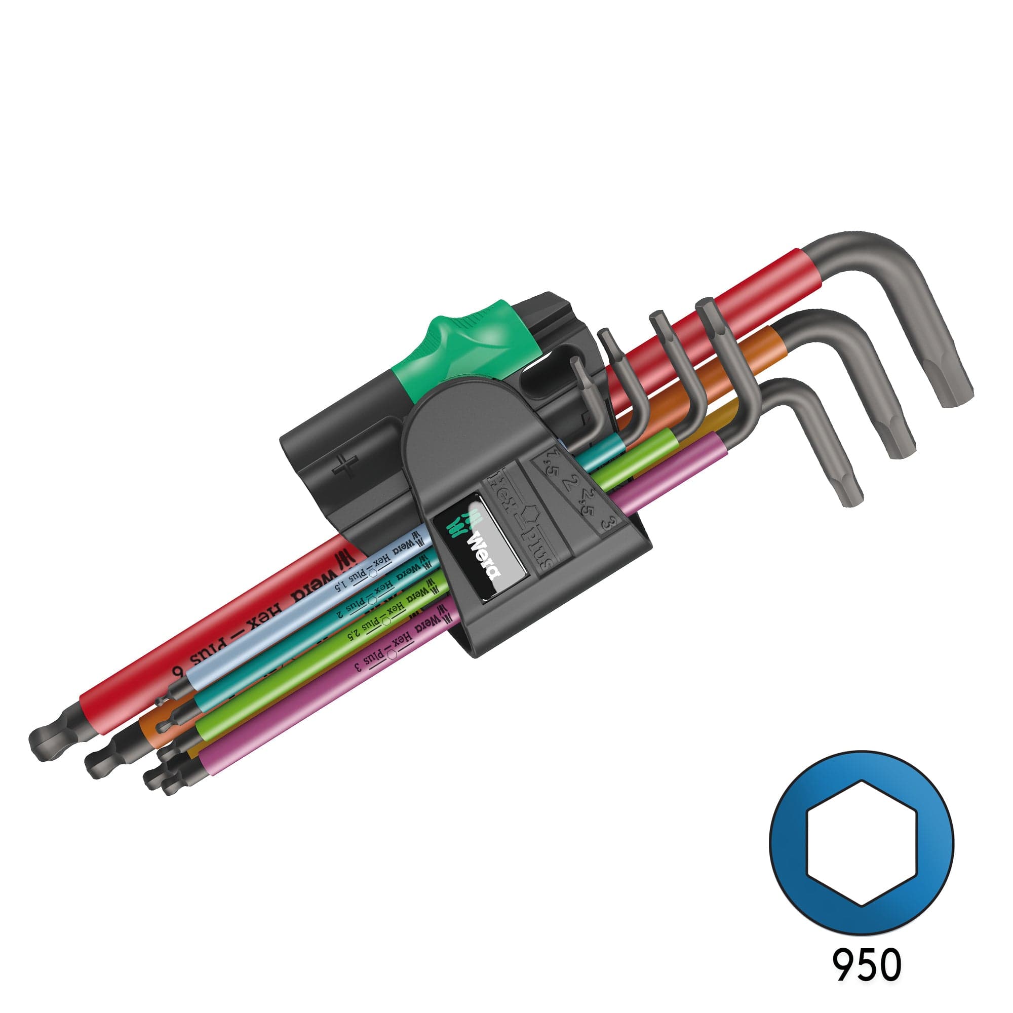 Wera 950/7 Hex-Plus Multicolor Magnet Black Laser Metric  L-Key Set (7 Pieces) 05022534001 for fpv drones