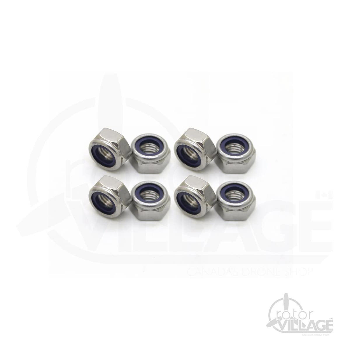 M3 Stainless Steel Nylon Lock Nut (8pk) for fpv drones