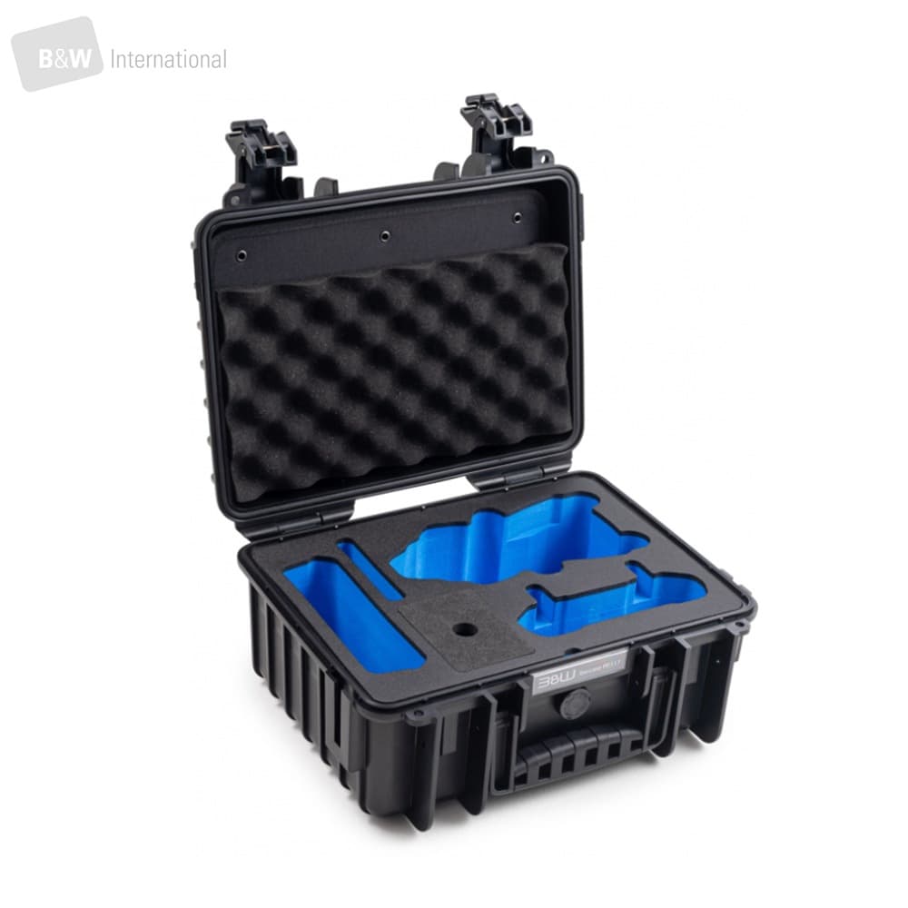 B&W Outdoor Cases - Type 3000 - Black - DJI Air 3 Fly More Combo for fpv drones