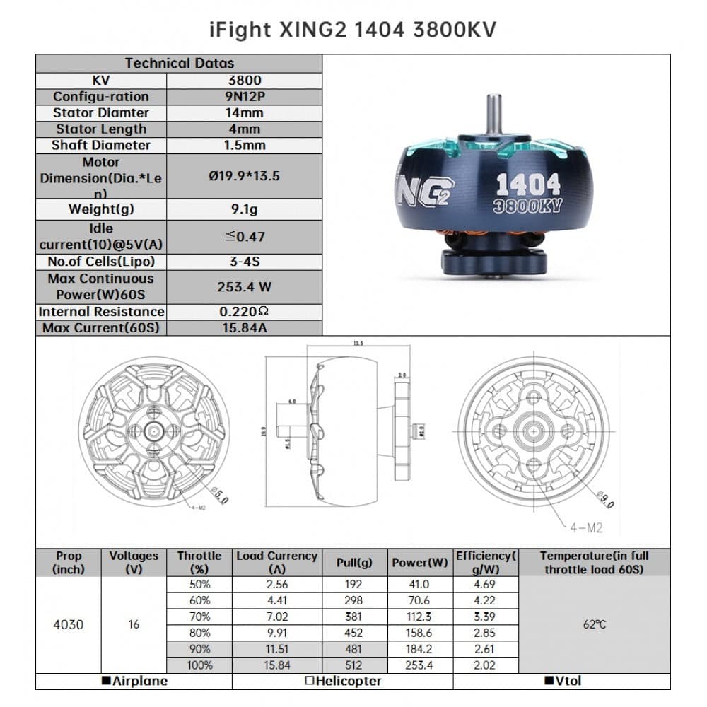 XING2 1404 Toothpick Ultralight Build (unibell) 3800kv for fpv drones 6