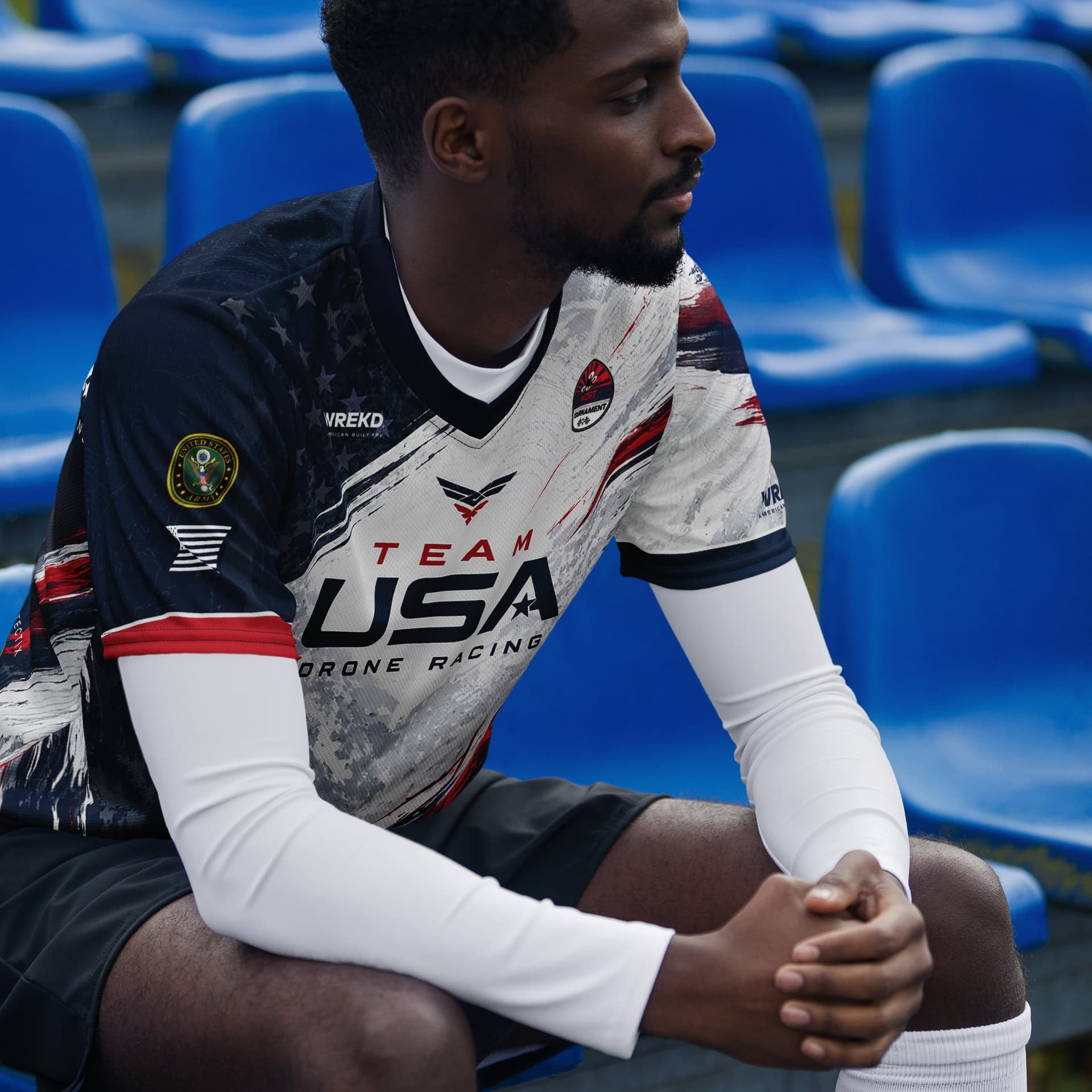 WREKD® Team USA "Army" Drone Wars Jersey for fpv drones 4