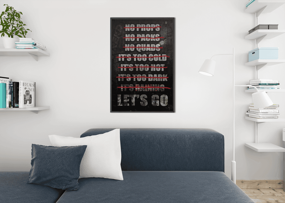 WREKD - NO MORE EXCUSES... LETS GO. - Limited Edition Metal Poster for fpv drones 1