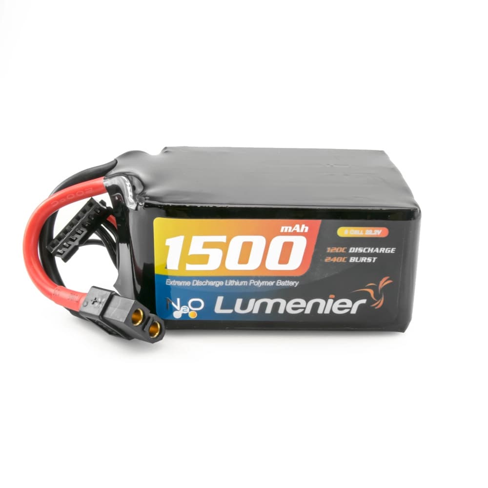 Lumenier N2O 1500mAh 6s 120c Lipo Battery - 22.2 Volt (6 Cell) for fpv drones 3