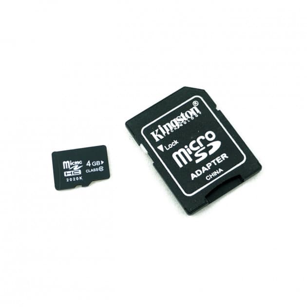 MicroSD 4Gb + adapter for fpv drones