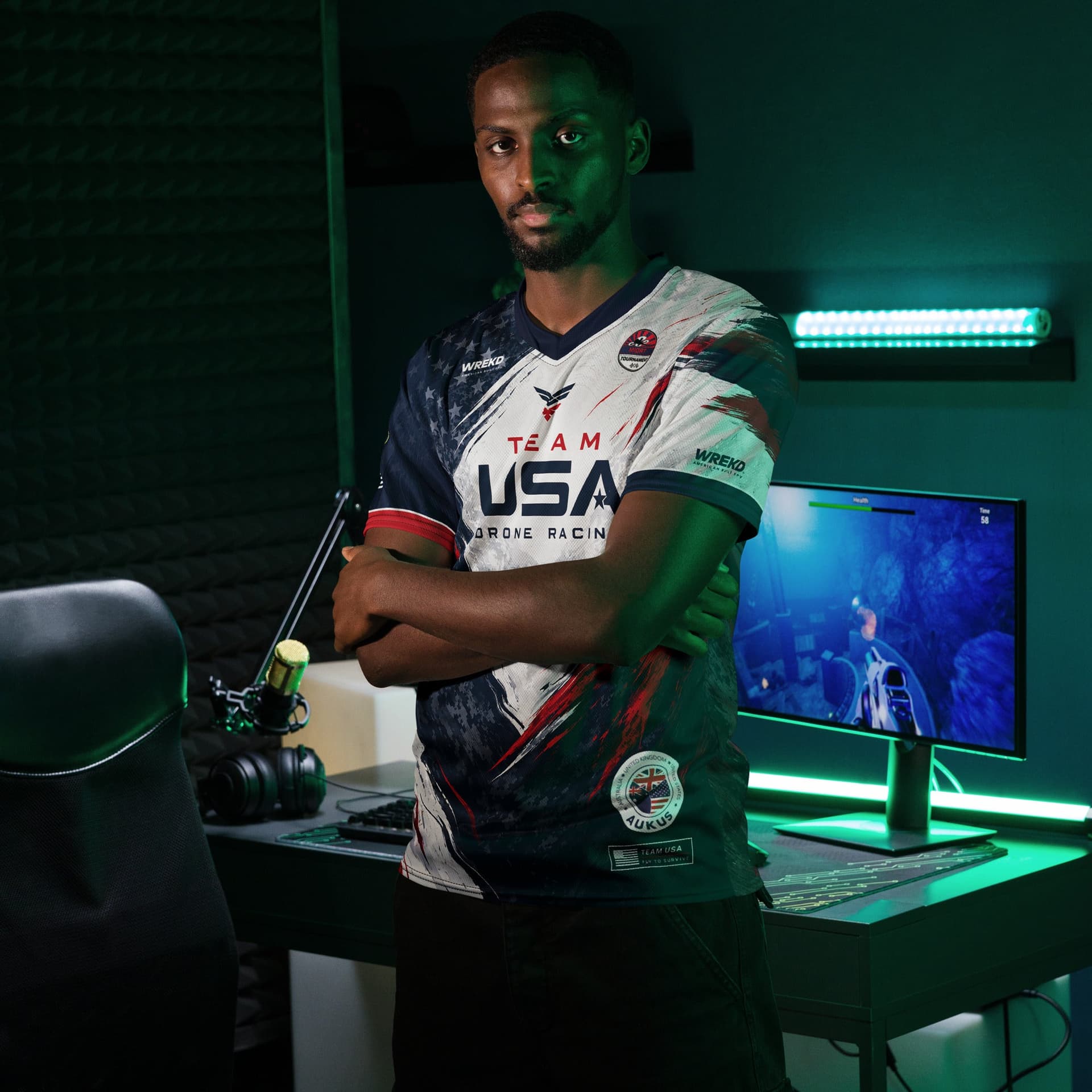 WREKD® Team USA "Marines" Drone Wars Jersey for fpv drones 7