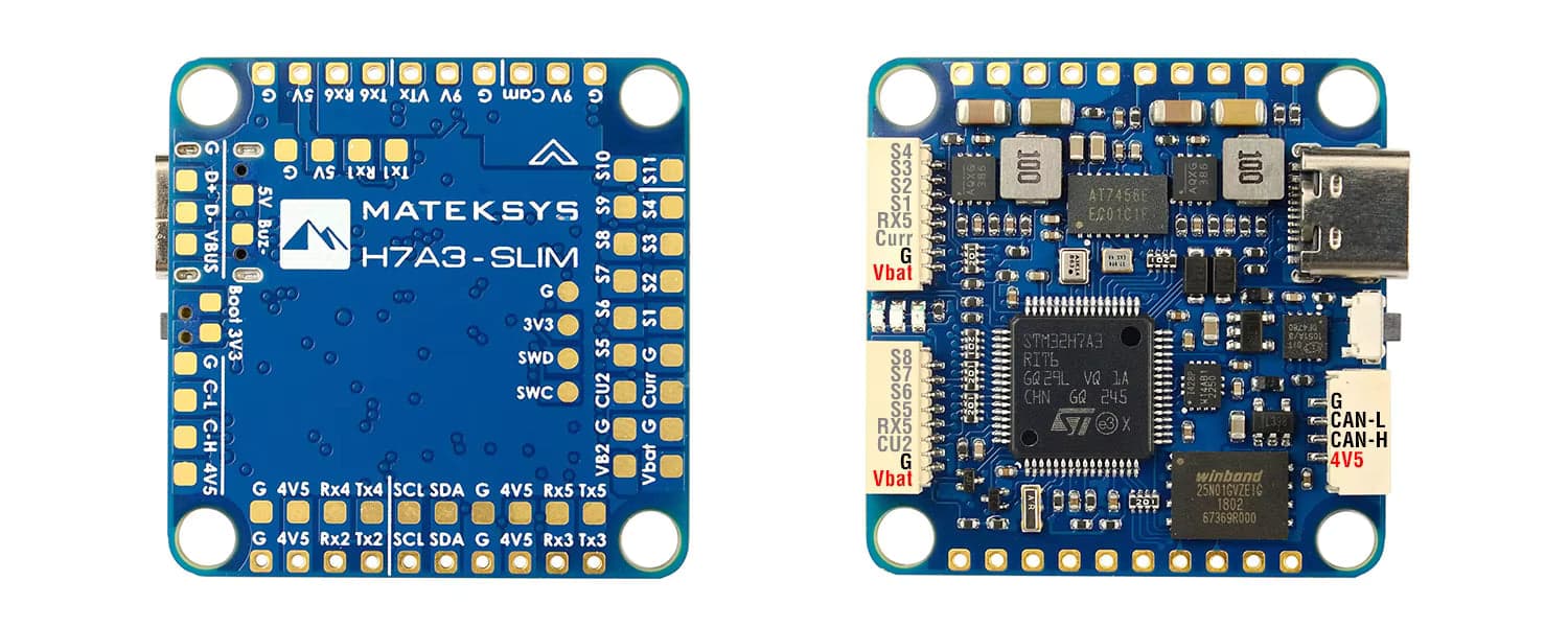 Matek H7A3-SLIM Flight Controller - 2-8S STM32H7 for fpv drones 4