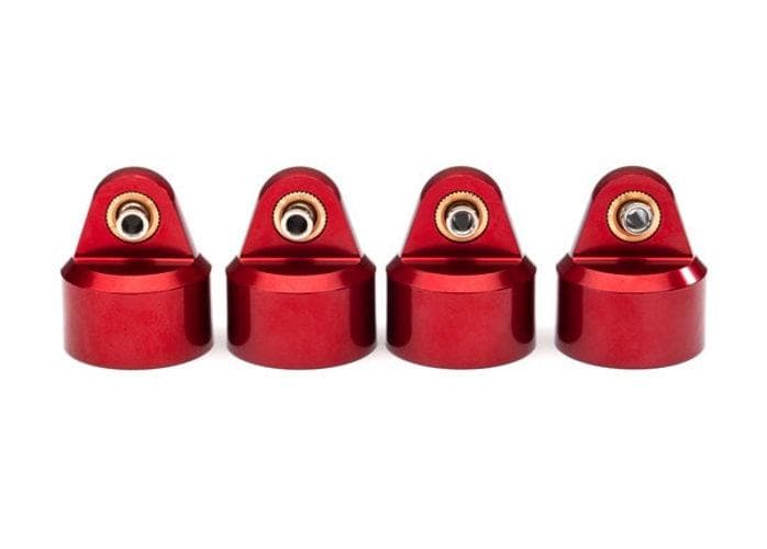 Traxxas 8964R Shock Caps Aluminum (Red-Anodized) GT-Maxx Shocks (4) Maxx for fpv drones