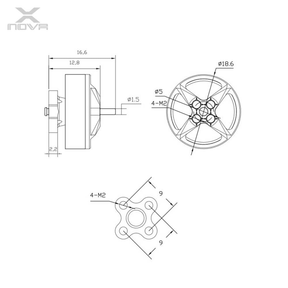 Xnova T1404 Motor - 2700KV - 1 STUK for fpv drones 2