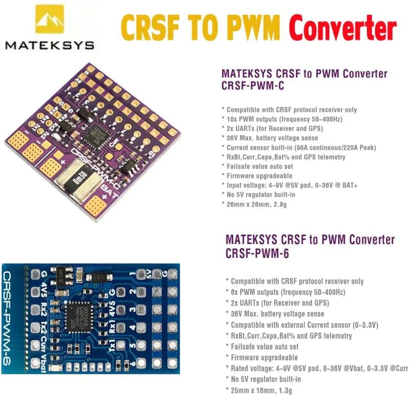 MATEK CRSF TO PWM Converter CRSF-PWM-6 CRSF-PWM-C for fpv drones 5