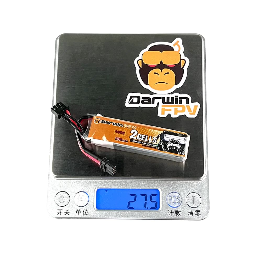 DarwinFPV 2s 500mAh 7.6V 100C Lipo Battery for fpv drones 2