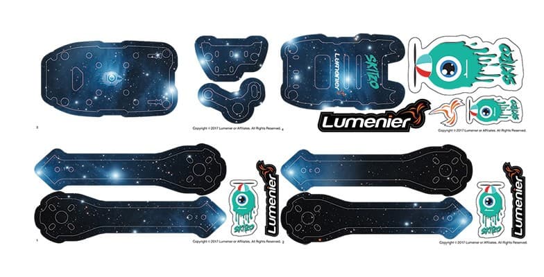 SKITZO Dark Matter Frame Sticker Set - Andromeda for fpv drones