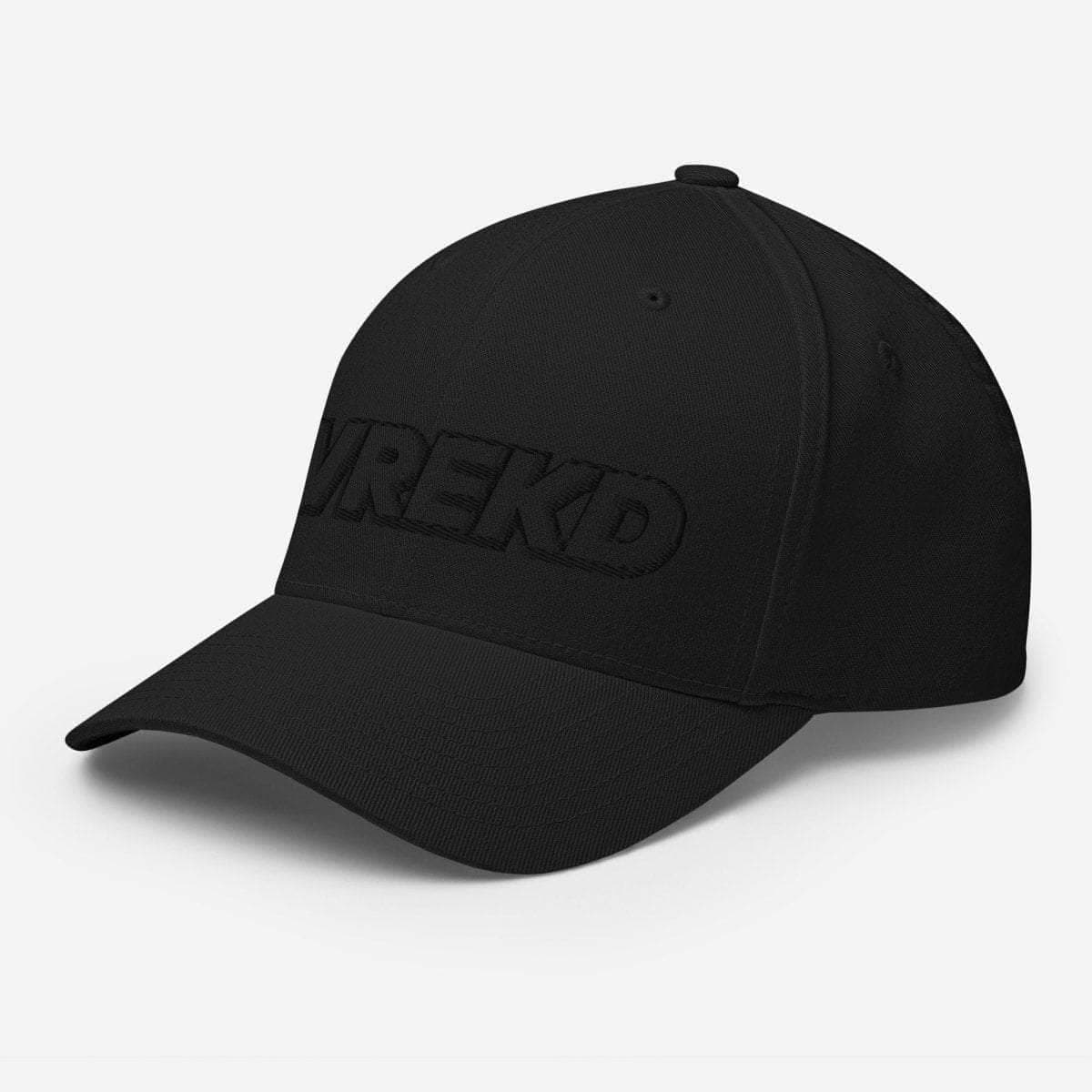WREKD Black on Black 3D Embroidered Structured Twill Cap for fpv drones 2